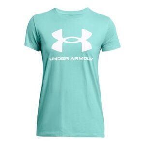 Under Armour Women’s UA Rival Logo T-Shirt Green Short Sleeve Sz. Small